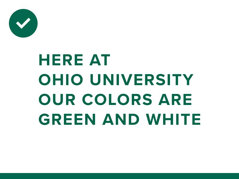 Ohio University Logo - Written Text Acceptable Use