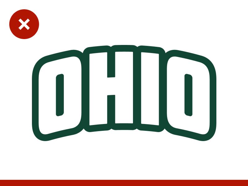 Ohio University Secondary Logo - Change Colors or Shape Not Acceptable Use