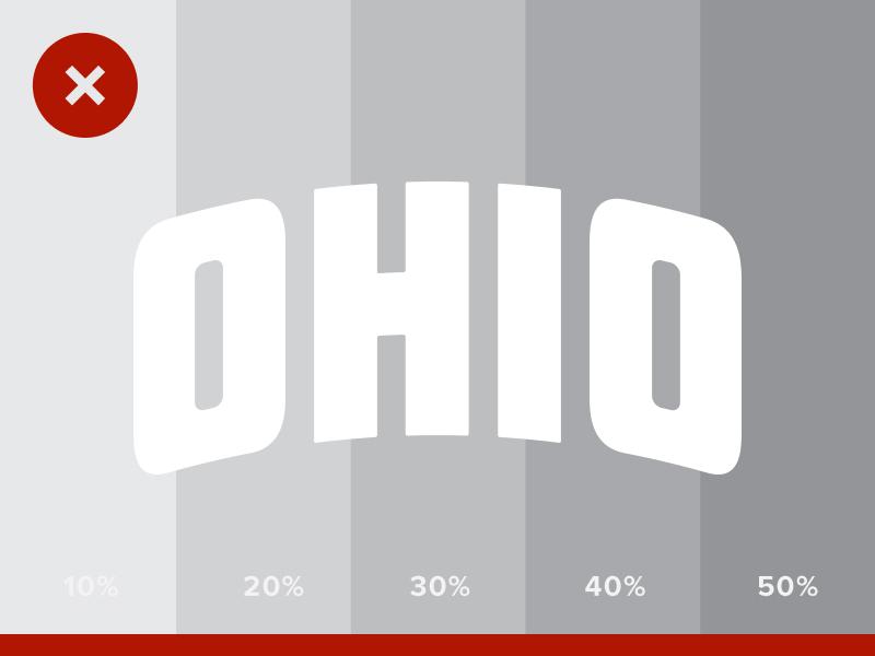 Ohio University Secondary Logo - Light Colored Background Not Acceptable Use