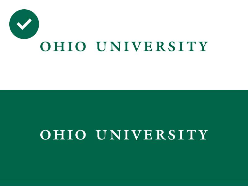 Ohio University Secondary Wordmark Logo - Stand Alone Acceptable Use