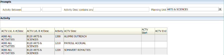 Screenshot example of using segment look up for activities