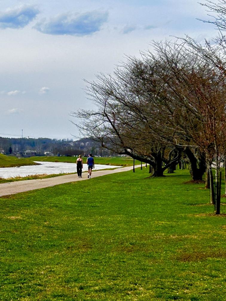 couple on bike path