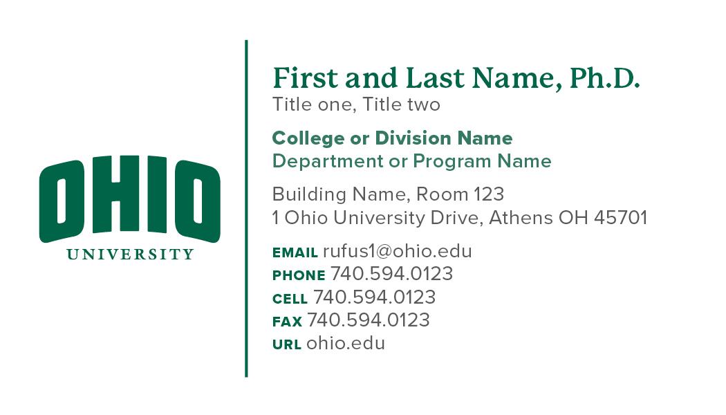 A view of a business card with maximum content