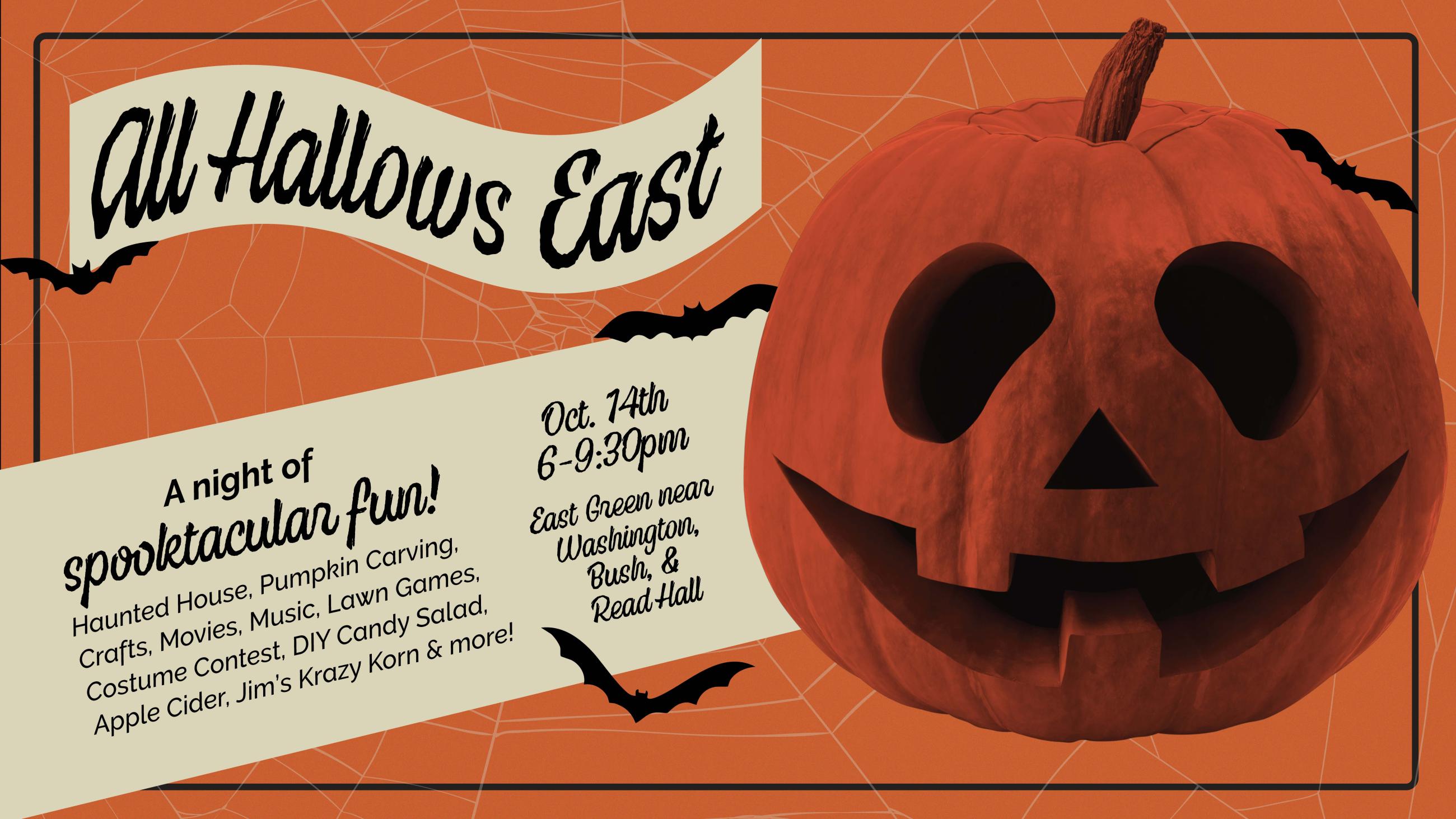 digital screen for All Hallows East event