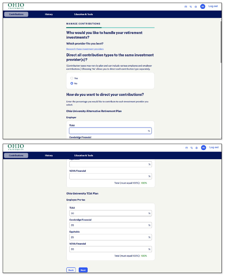 retirement@work screenshot select investment providers
