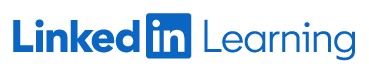 Blue text that reads "LinkedIn Learning"