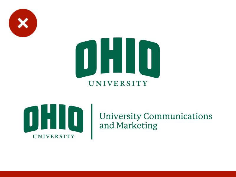 Ohio University Logo - Unit Lockup Not Acceptable Use