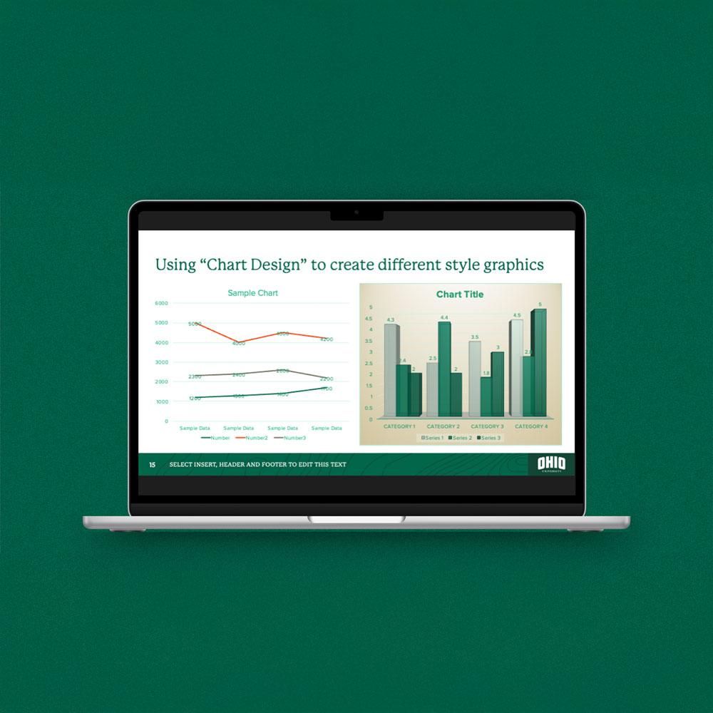 Example of PowerPoint slide with green background