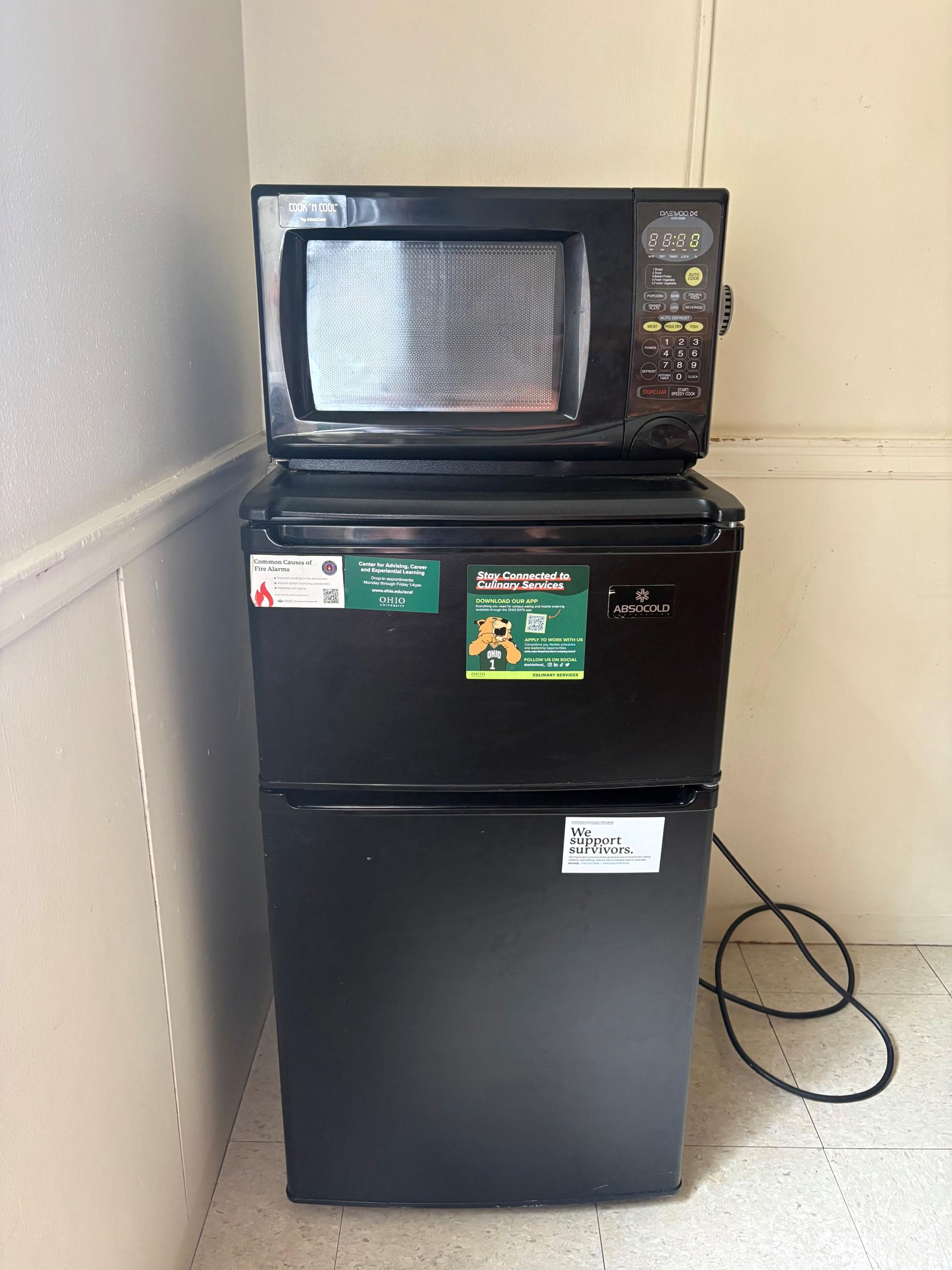 microfridge unit in guest housing
