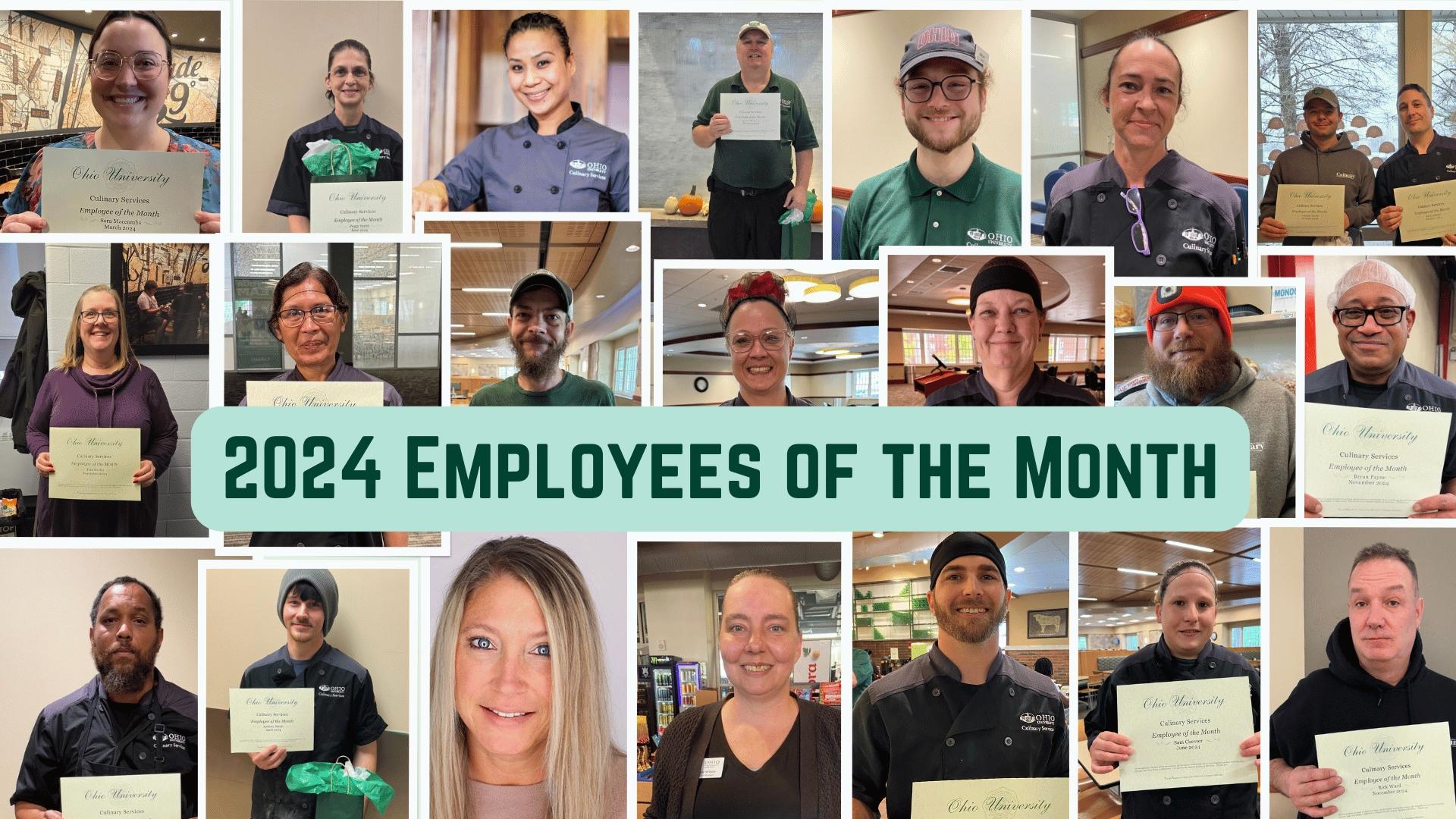 collage of employee of the month winners