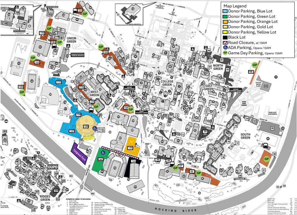 Game Day Parking Map