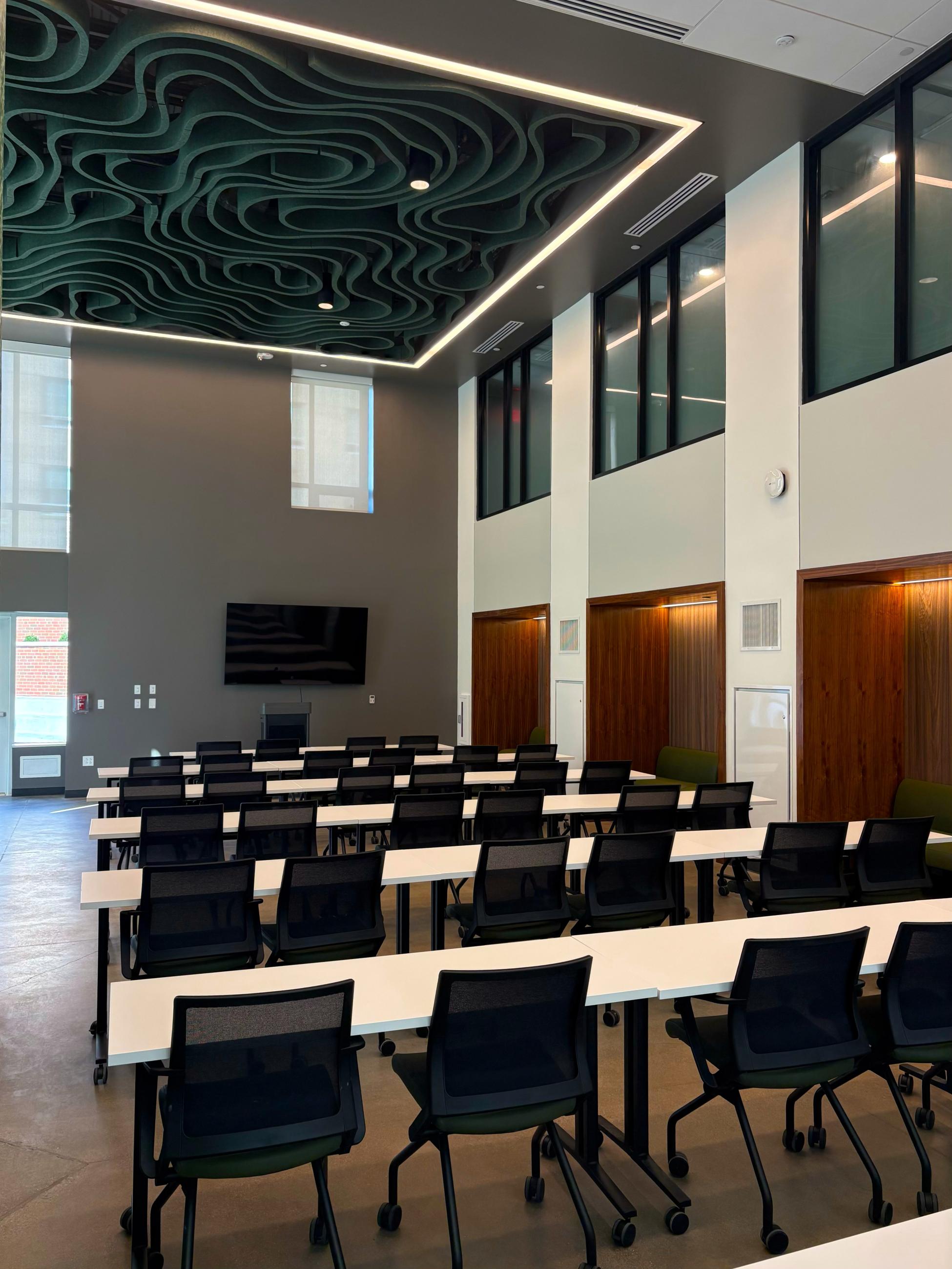 McDavis MPR with room set up in classroom style