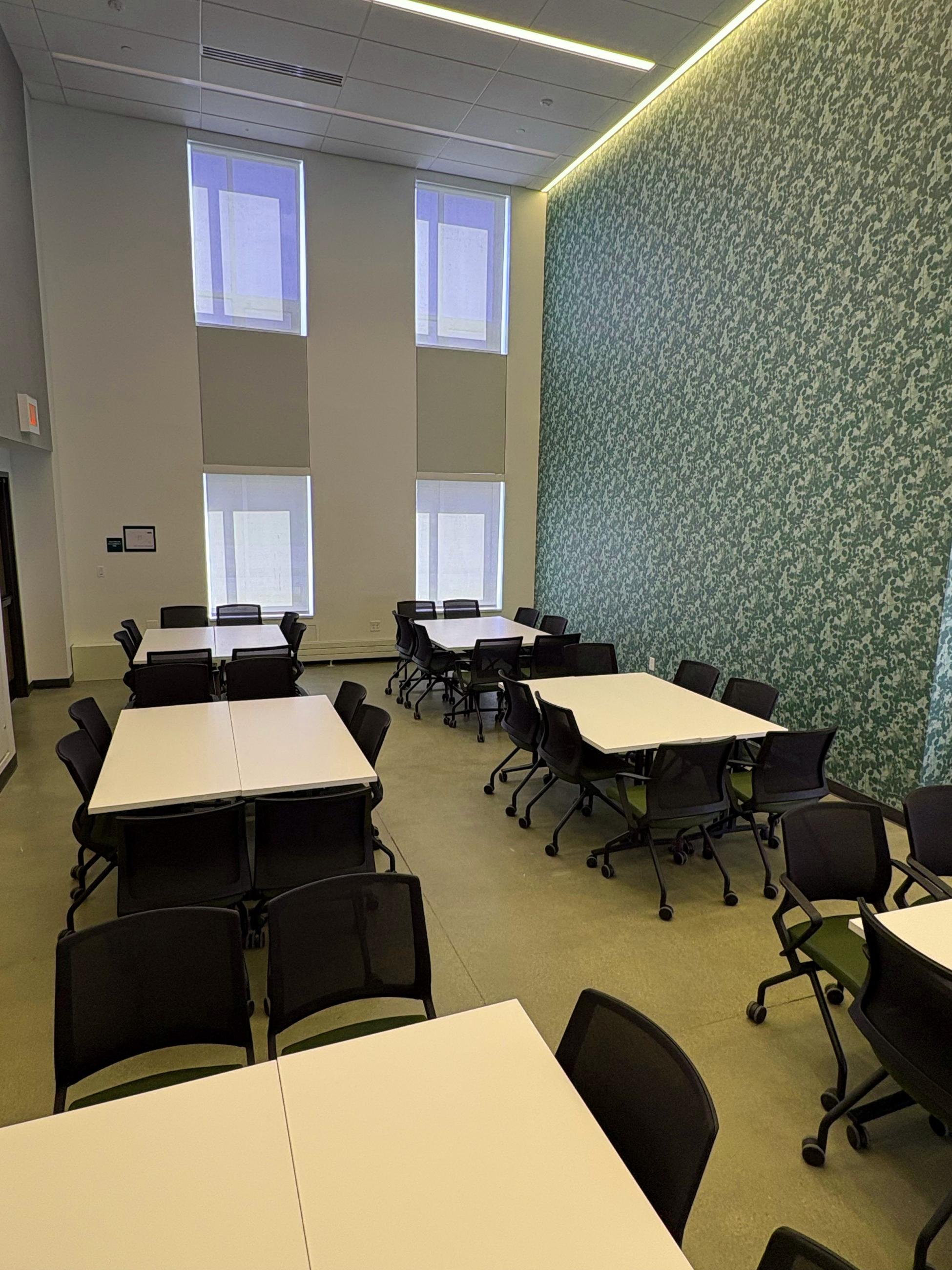 McDavis MPR with room set up in 8 pod style