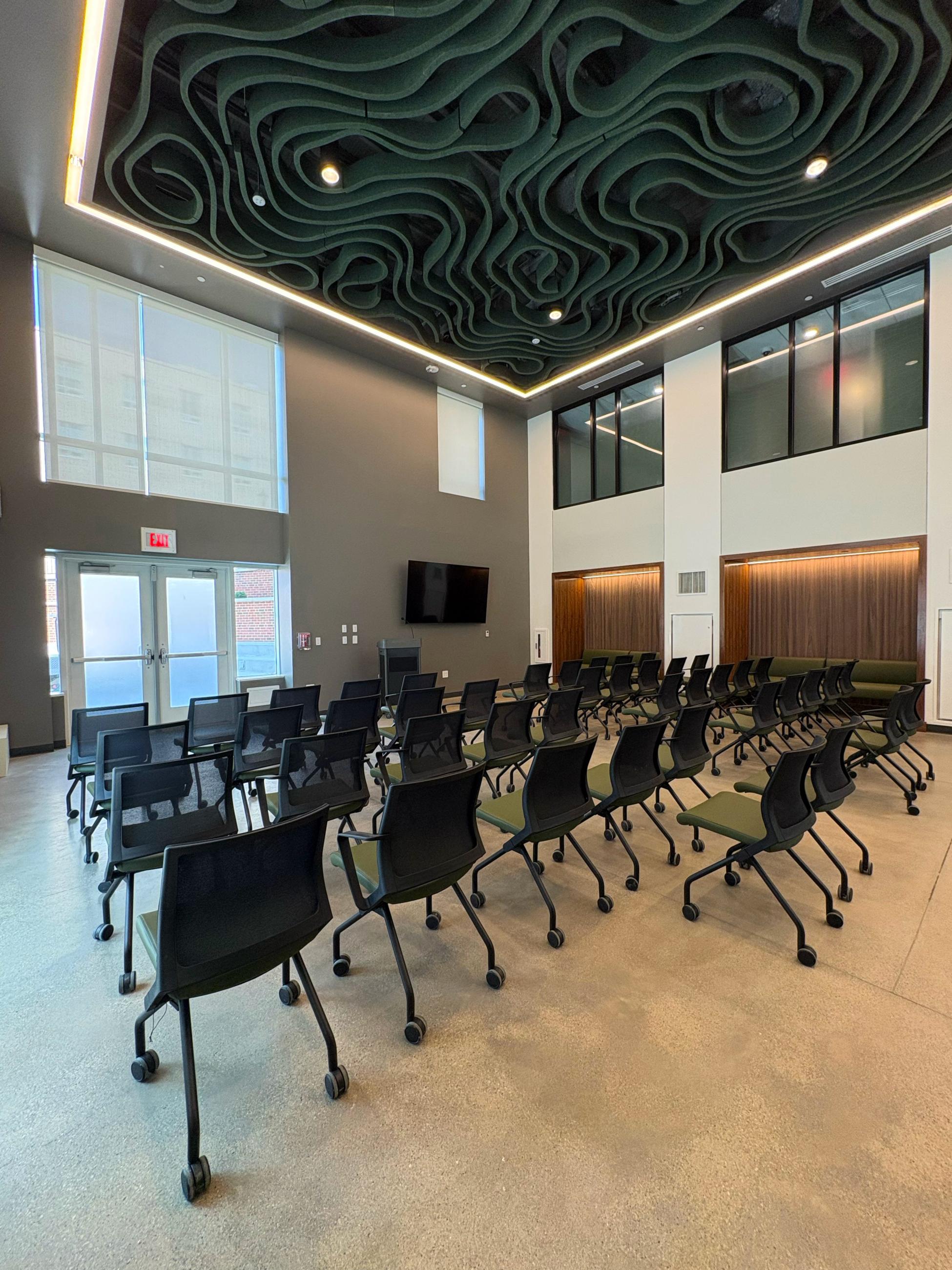McDavis MPR with room set up in theater style