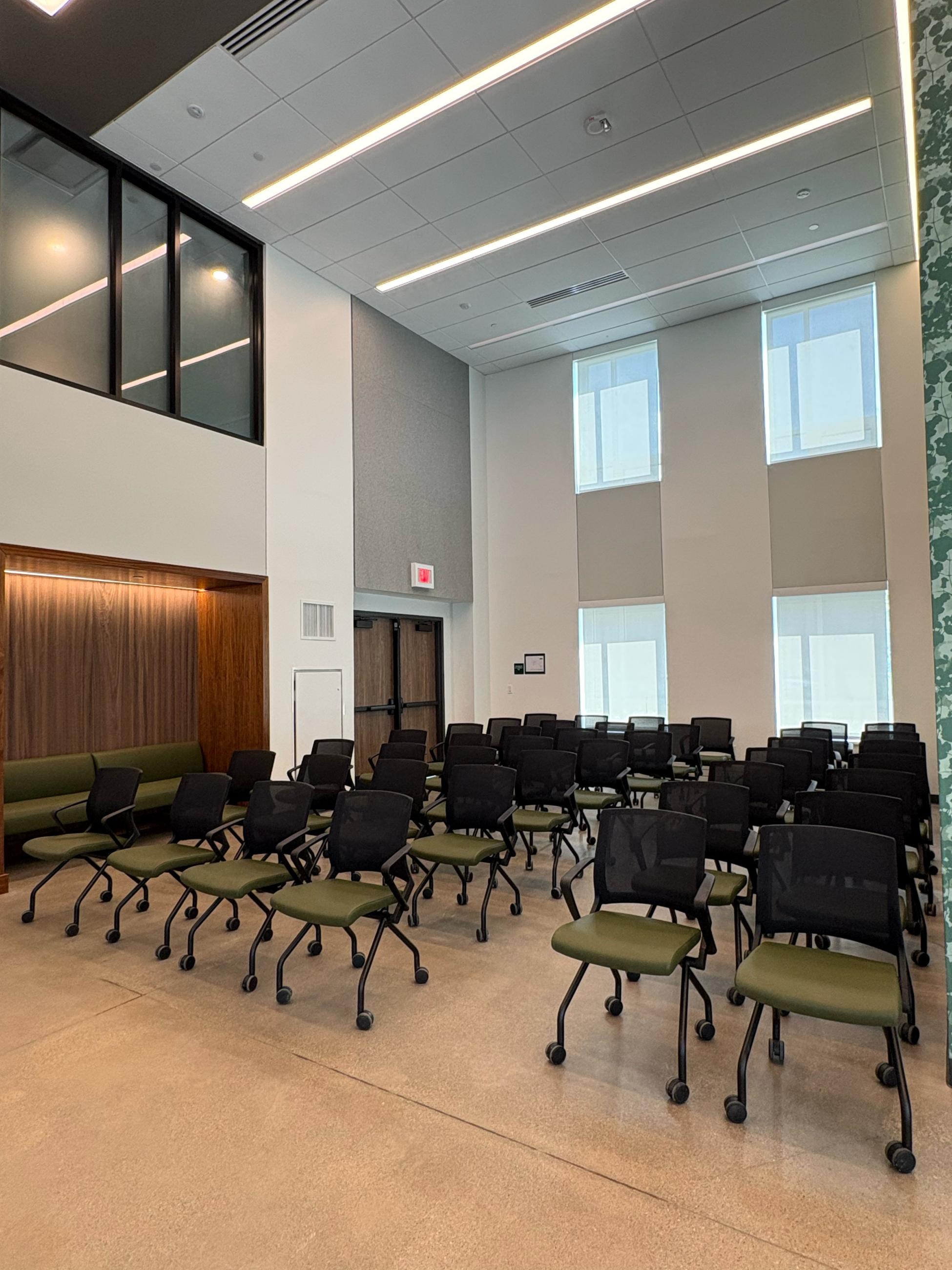 McDavis MPR with room set up in theater style