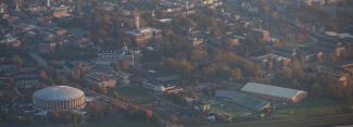 Aerial view of Ohio University campus