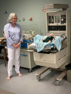 Susan Holdren, President/Executive Director of the J.W. and M.H. Straker Charitable Foundation, toured the nursing simulation labs at OHIO Zanesville.