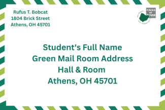 letter mocked up for how to address to on campus residence halls