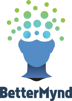 A BetterMynd logo illustration of a neck and part of a head with dots popping out of the top.
