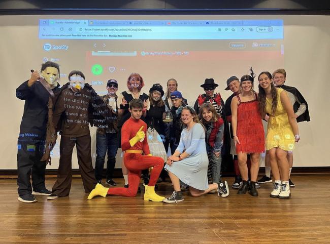 Members of Rough Cut Collective in their Halloween costumes