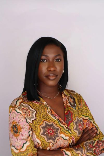 Vanessa posed with her arms crossed