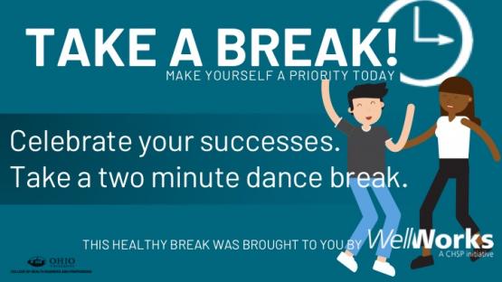 Celebrate your successes by taking a dance break