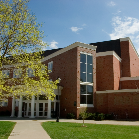 Exterior shot of Grover Center