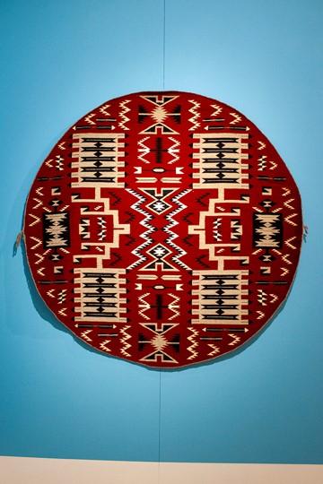 KMA, Storm Pattern Circular Rug, Mary H. Yazzie