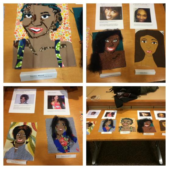 Craftivist creations from the 2015 SayHerName program at Ohio University