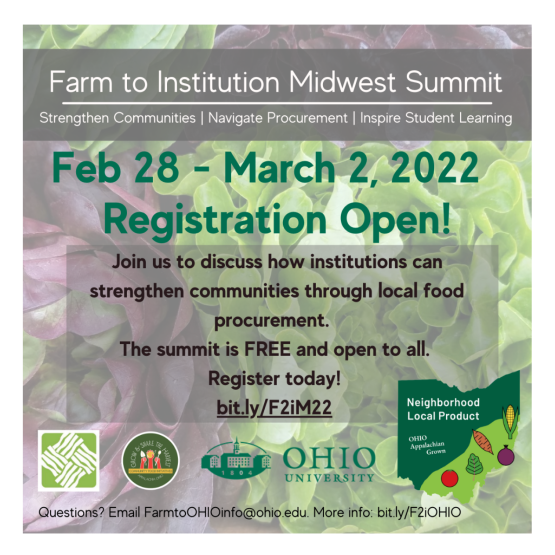 Farm to Institution Midwest Summit 2022 banner