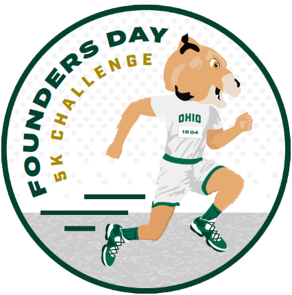 Ohio University Founders Day 5K Challenge Rufus Bobcat running