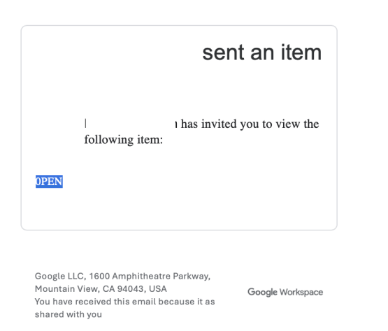 A phishing message claiming to be an employee of OHIO University who is requesting access to a file.