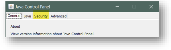 java control panel