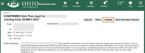 delegation of individual transactions - step 2