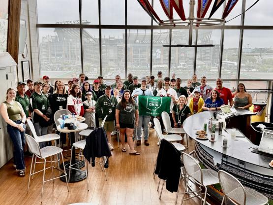 Group photo of Philly Bobcats at an event.