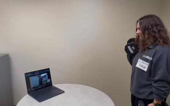 Student personal trainer running a virtual session