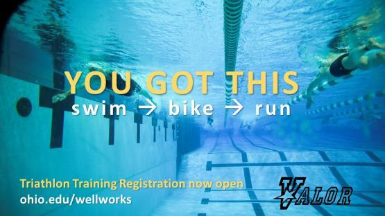 Competitors participate in the running portion of Race for a Reason Triathlon