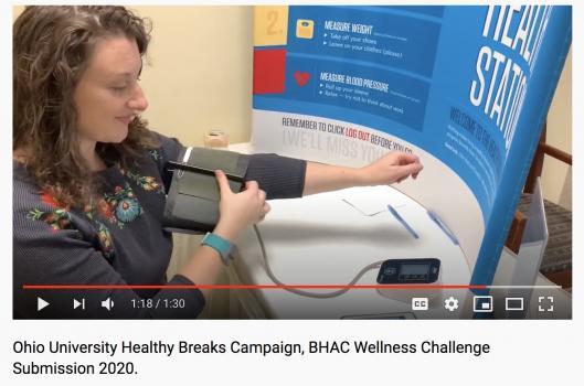 Employee taking blood pressure, thumbnail of video