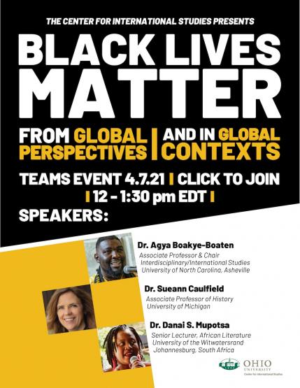 BLM global racial justice event April 2021
