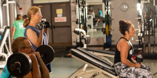 Members in fitness center