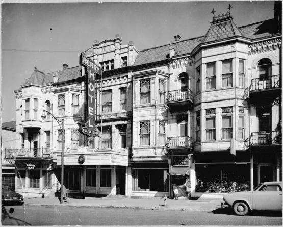 A photo of the Berry Hotel from 1951