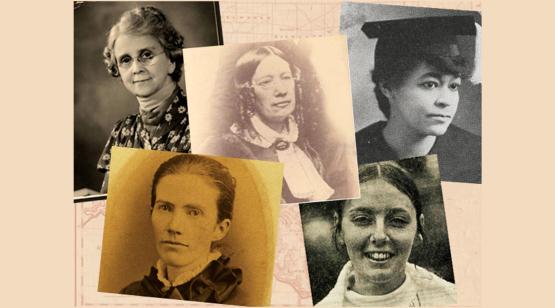 Archived images of five notable women from OHIO's history.