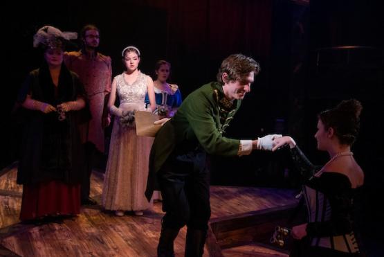 students on the stage