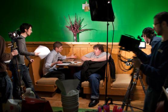 Student shooting a scene 