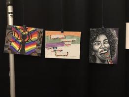 Three canvases created by participants. 