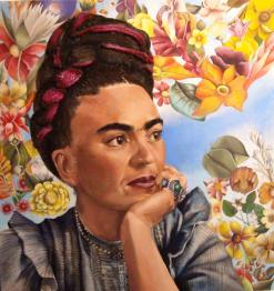 A painting of Frida Kahlo