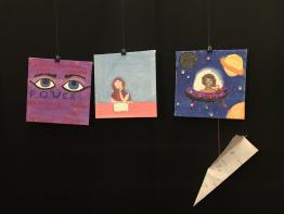 Canvases created by participants in past Women of Color Who Pave the Way events.