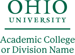Ohio University condensed lockup for unit logo