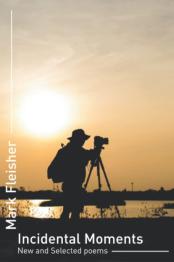 Silhouette of person with camera on tripod.