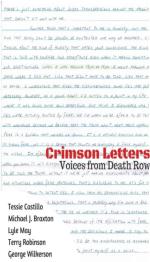 Handwritten letter on ruled paper across cover with title in red.